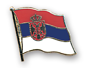 Flaggenpin Serbien Wappen