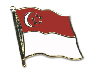 Flaggenpin Singapur