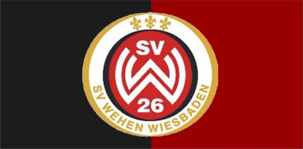 Wehen-Wiesbaden Stadionfahne LOGO 60x90 cm.