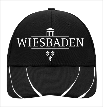 Wiesbaden Basecap bestickt, schwarz-weiß